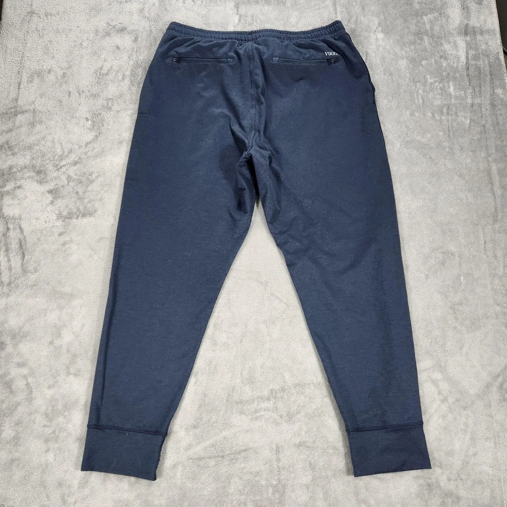 Vuori‎ Pants Mens 2XL 32 Blue Jogger Elastic Waist Zip Pocket Performance